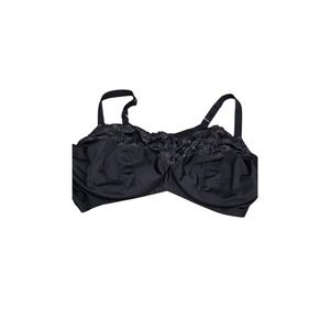 Bramour Womens Black Lace Full Coverage Bra Size 48G